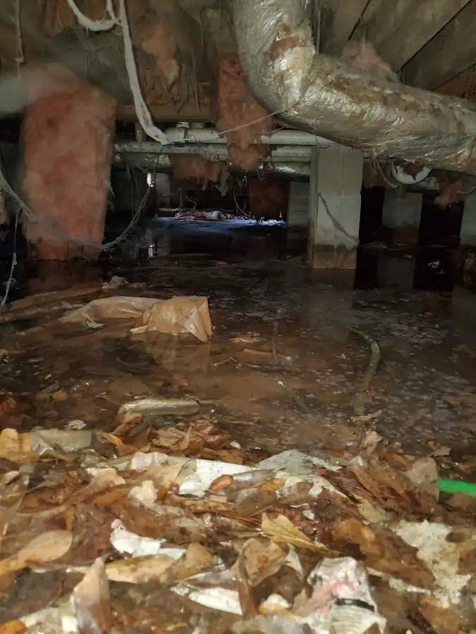 Crawl space flood assessment for Commercial Water Damage Restoration in Montecito