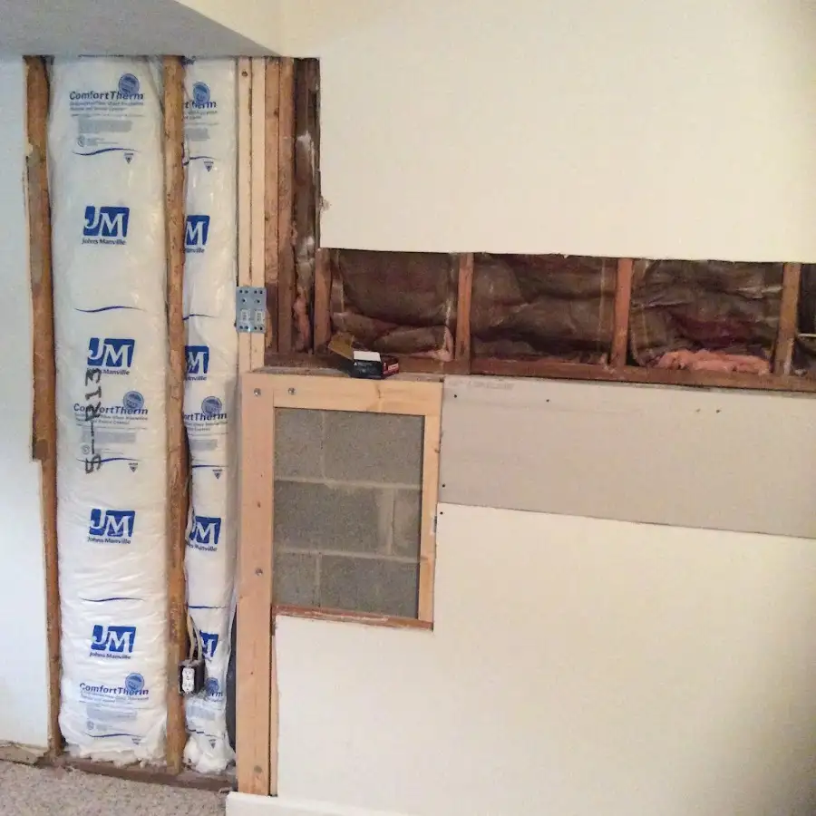 Wall insulation replacement during Structural Drying in Montecito